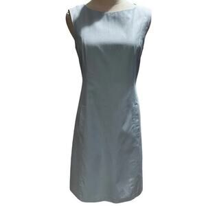 Oscar Oscar De La Renta Sleeveless Sheath Baby Blue‎ Dress Pockets 6P USA